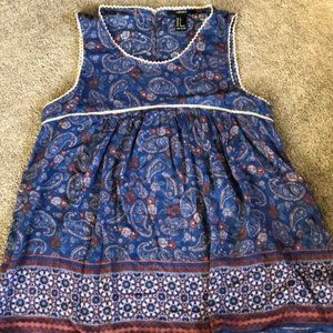 Blue Sleeveless Tunic